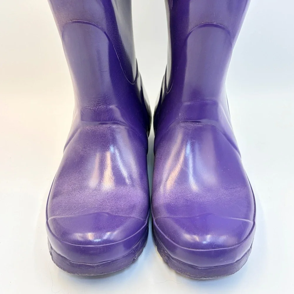 Hunter Original Gloss Tall Purple Rain Boots W23616 Womens 5 Mens 4 EU 35/36